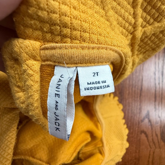 Janie and Jack Mustard Equestrian Collared Dress Sz 2 - Picture 9 of 10